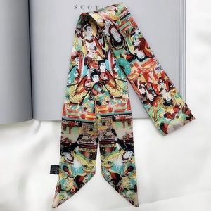 Two Van Gogh Oil Painting Thin Scarves / Hair Bands / Scarves - #943